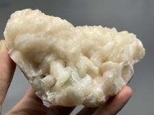 14.1oz Zeolite Cluster Green Apophyllite and Peachy Stilbite A1 picture