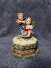 Musical Cherubs Baby Angel Ceramic Porcelain Figurine Turtle King Wind-up picture
