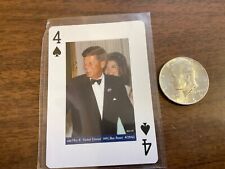 1964 Uncirculated Silver Kennedy Half Dollar with Genuine Playing Card picture
