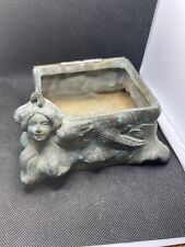 antique art nouveau bronze lady embossed  Jewelry Trinket container picture