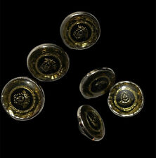 Medusa Gold/Black/Silver Buttons Plastic Shank (6) picture