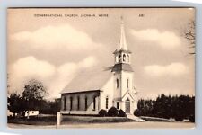Jackman ME-Maine, Congregational Church, Religion, Antique, Vintage Postcard picture