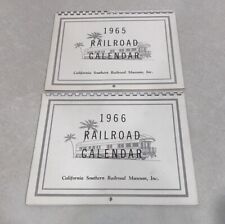 Vintage Railroad Calendar 1965 and 1966 California Southern Museum Illustrated picture