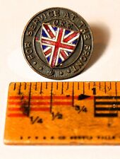 Rare Canadian (CEF) WWI FOR SERVICE AT THE FRONT Screw Back Military Pin c. 1918 picture