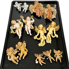 Lot of 18 Vintage Cherub Figurines Musical Angels Ornaments Made in Italy picture