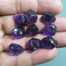 Beautiful Kanela Amethyst 9 Piece Rough Size 12-15 MM Natural Amethyst Gemstone picture