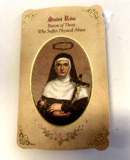 Saint Rita of Cascia Prayer Folder + Medal,  New from Italy picture