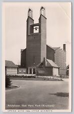 Amstelveen Netherlands, Kruiskerk Church, Vintage RPPC Real Photo Postcard picture