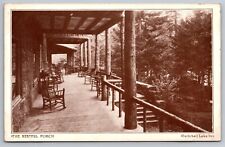 The Restful Porch. Twitchell Lake Inn. Big Moose New York Vintage Postcard picture