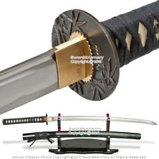 Musha Brand Handmade Samurai Katana Sword with Bamboo Engraved Saya Sharp Blade picture