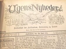 LOT Antique Newspapers April 1893 thru Dec 1894 Danish 