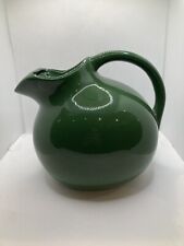 Vintage Hall Pottery  Green Ball Pitcher 64 oz Ice Lip 8 Cup Capacity #633 picture