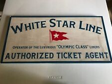 WHITE STAR LINE AUTHORIZED TICKET AGENT SIGN, BEAUTIFUL HARDWOOD REPLICA picture