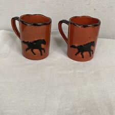 Rommel Nueva For Saparna Horse Mugs Set Of 2 Brown Handpainted Pottery Western picture