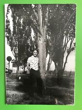 Handsome Guy Near a Tree Affectionate Attractive Young Man Gay Int Vintage Photo picture