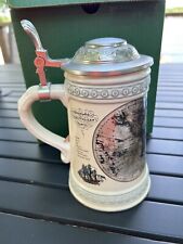 ALWE World Globe Lidded Stein With Pewter Lid picture