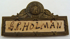 United Spanish War Veterans 1898-1902 Nametag Name Pin picture