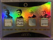 2024 PIECES OF THE PAST 1800’S ALBERT EINSTEIN TESLA BELL EDISON QUAD RELIC picture