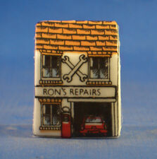 Birchcroft Miniature House Shaped Thimble -- Ron's Repairs Garage picture