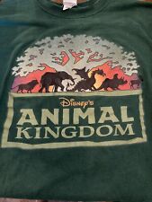 Vintage 90s Disney Animal Kingdom T-shirt Green Large  Rare 1998 picture