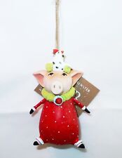Patience Brewster Mini Krinkles PRICILLA THE PIG Ornament Hen On Head 4