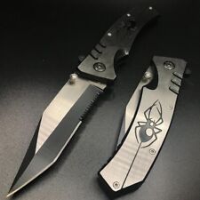 Black Widow Spider Spring Assisted Open Blade Folding EDC Pocket Knife9” picture