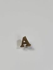 Avon Letter A Tie Tack Lapel Pin Gold Color Metal Initial picture