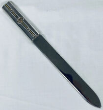 GUCCI 1970s Stainless Steel & Gold Letter Opener- Italy picture