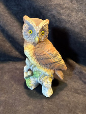 Vintage Lefton Porcelain Great Horned Owl Figurine KW121 Japan picture
