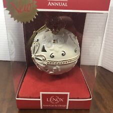 Lenox 2014 Annual Holiday Christmas Ornament Pierced Ornate Gold Accents Ball picture