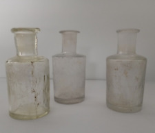 Three (3) Small Antique Glass Parfum Bottles Made in Paris, France picture