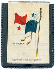 Antique EGYPTIENNE STRAIGHTS Cigarettes Vintage Old Tobacco Silk PANAMA Flag picture