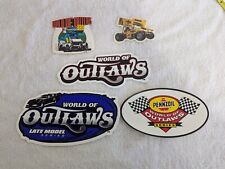 WORLD OF OUTLAWS LOT OF VINTAGE DECALS AND STICKERS picture