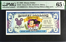 1993 Mickey Driving | Mickey's 65th Anniv. DISNEY DOLLAR  PMG 65 EPQ #D00603124A picture