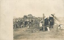 Postcard RPPC C-1905 Military Camp Soldiers Mess Tent 23-2976 picture
