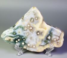 Natural Round Eye Ocean Jasper Agate Quartz Crystal Round Pendant Reiki Stone picture