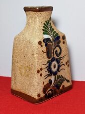 1970's Vintage Mexican Netzi Folk Art Stoneware/Clay  Pottery Hand Made Vase picture