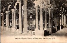 Washington D.C. Library of Congress Hall Columns UNP 1907-1915 Antique Postcard picture