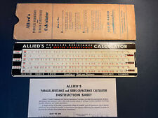 Allied’s Parallel Resistance Series Capacitance Calculator, Case & Instructions picture