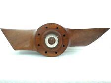ANTIQUE ORIGINAL LARGE 32´´ WOODEN PROPELLER PLANE AXIS WITH WORKING BAROMETER picture