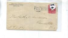 PEKIN ILLINOIS 1903 FARMERS NATIONAL BANK STAMP COVER picture