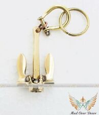 Brass Anchor Key Ring Nautical Maritime Captain Boat Anchor Key ring Key chain  picture