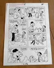 Heathcliff Funhouse #5 original comic art WIN HORSE RACE GRANDPA NUTMEG 1988 picture