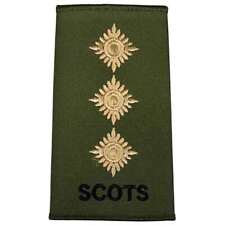 Royal Regiment of Scotland (SCOTS) Olive Rank Slide (PAIR) Gold Embroidery  picture