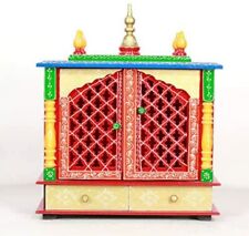 Home Mandir Indian Pooja Mandapam Hand Painted Pooja Ghar Home Decor Temple picture
