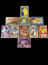 Vintage 1999 Set of 10 Pokémon Vending Machine Sticker Cards A&A Made in USA picture