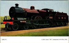 LMS Class 4P Compound, Train, Transportation, Vintage Postcard picture