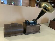 VINTAGE ANTIQUE EDISON CYLINDER Standard PHONOGRAPH W/ Reproducer & Horn picture