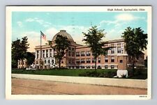 Springfield OH-Ohio, High School, c1942 Antique Vintage Souvenir Postcard picture