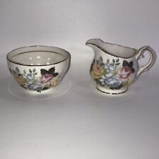 VINTAGE DUCHESS OPEN SUGAR BOWL AND CREAMER, BONE CHINA, PATTERN Mossleigh picture